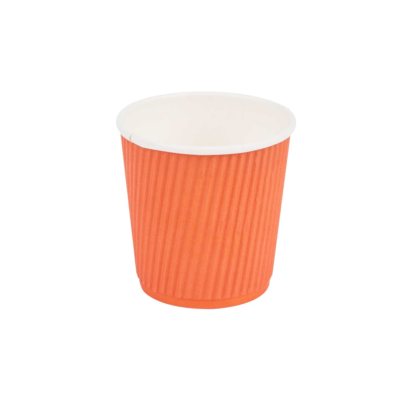 Restpresso 4 oz Tangerine Orange Paper Coffee Cup - Ripple Wall - 2 1/2" x 2 1/2" x 2 1/4" - 500 count box