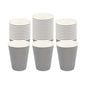 Restpresso 12 oz Gray Paper Coffee Cup - Ripple Wall - 3 1/2" x 3 1/2" x 4 1/4" - 500 count box