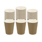 Restpresso 12 oz Mocha Pin Check Paper Coffee Cup - Spiral Wall - 3 1/2" x 3 1/2" x 4 1/4" - 25 count box