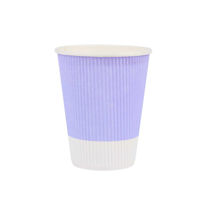 Restpresso 12 oz Light Purple Paper Coffee Cup - Ripple Wall - 3 1/2" x 3 1/2" x 4 1/4" - 25 count box
