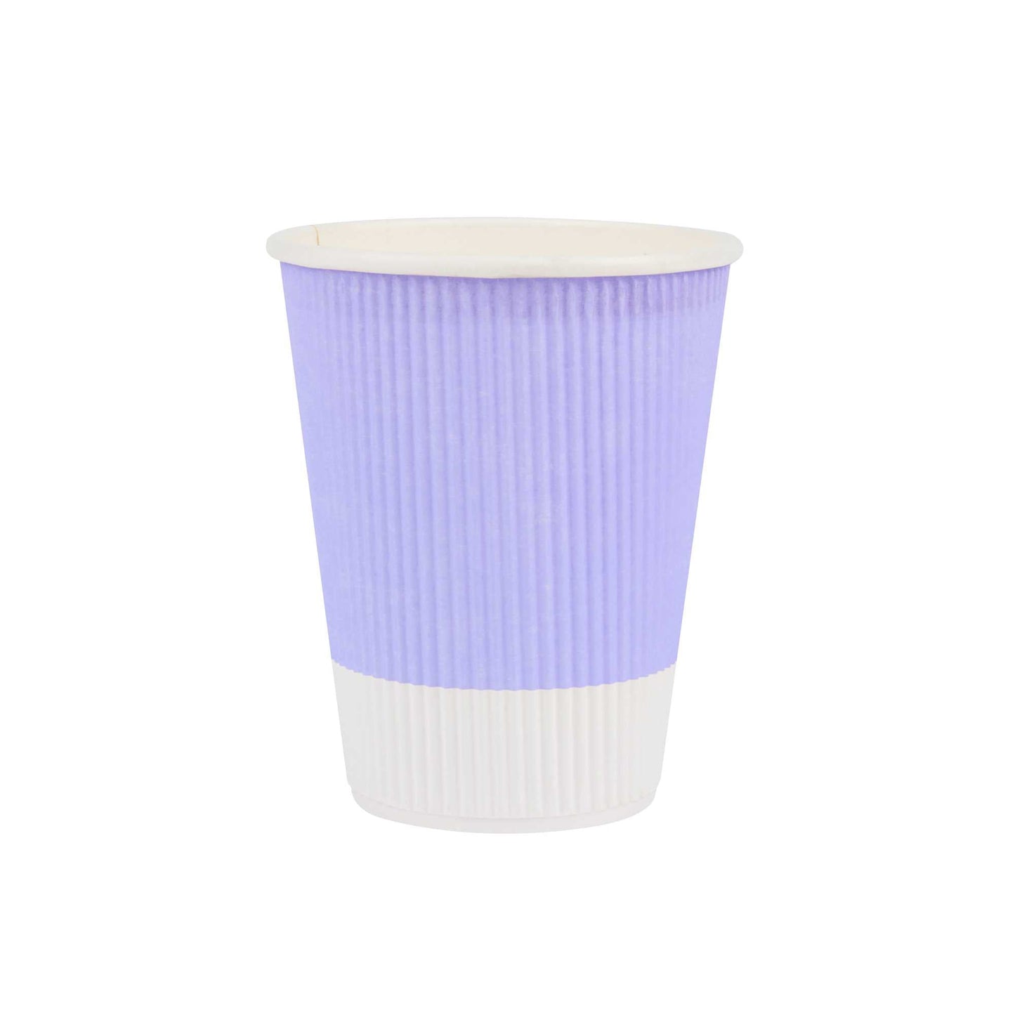 Restpresso 12 oz Light Purple Paper Coffee Cup - Ripple Wall - 3 1/2" x 3 1/2" x 4 1/4" - 500 count box