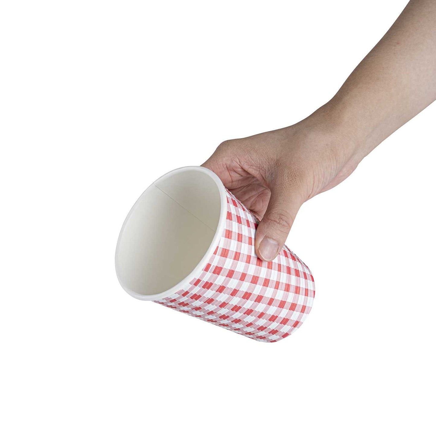 Restpresso 12 oz Picnic Print Paper Coffee Cup - Spiral Wall - 3 1/2" x 3 1/2" x 4 1/4" - 25 count box