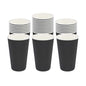 Restpresso 16 oz Black Paper Coffee Cup - Ripple Wall - 3 1/2" x 3 1/2" x 5 1/2" - 25 count box