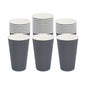 Restpresso 16 oz Gray Paper Coffee Cup - Ripple Wall - 3 1/2" x 3 1/2" x 5 1/2" - 500 count box
