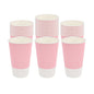 Restpresso 16 oz Light Pink Paper Coffee Cup - Ripple Wall - 3 1/2" x 3 1/2" x 5 1/2" - 25 count box