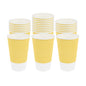 Restpresso 16 oz Light Yellow Paper Coffee Cup - Ripple Wall - 3 1/2" x 3 1/2" x 5 1/2" - 500 count box