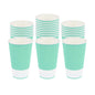 Restpresso 16 oz Light Green Paper Coffee Cup - Ripple Wall - 3 1/2" x 3 1/2" x 5 1/2" - 500 count box
