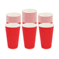 Restpresso 16 oz Red Paper Coffee Cup - Ripple Wall - 3 1/2" x 3 1/2" x 5 1/2" - 25 count box