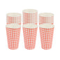 Restpresso 16 oz Picnic Print Paper Coffee Cup - Spiral Wall - 3 1/2" x 3 1/2" x 5 1/2" - 25 count box