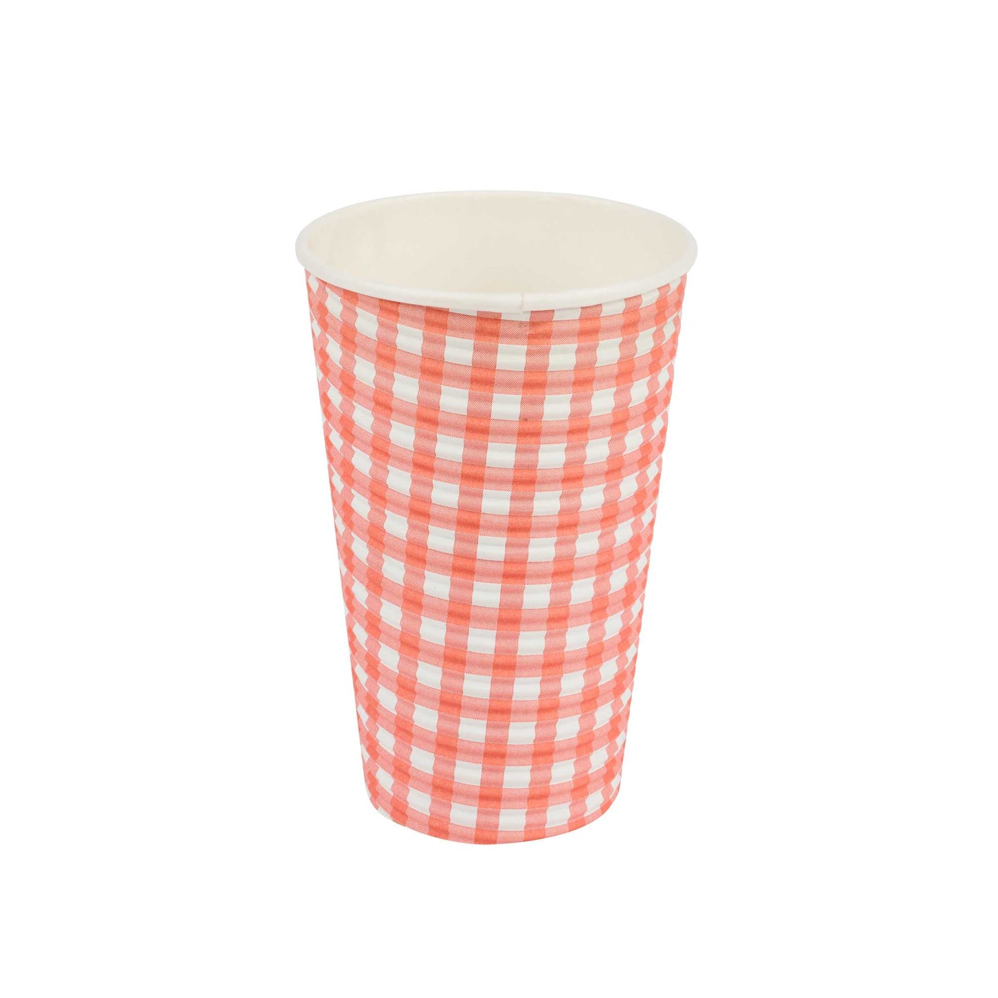 Restpresso 16 oz Picnic Print Paper Coffee Cup - Spiral Wall - 3 1/2" x 3 1/2" x 5 1/2" - 500 count box