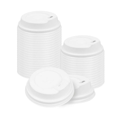 Restpresso White Plastic Coffee Cup Lid - Fits 4 oz - 2 1/2" x 2 1/2" x 1/2" - 25 count box