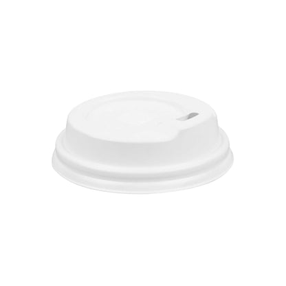 Restpresso White Plastic Coffee Cup Lid - Fits 4 oz - 2 1/2" x 2 1/2" x 1/2" - 25 count box