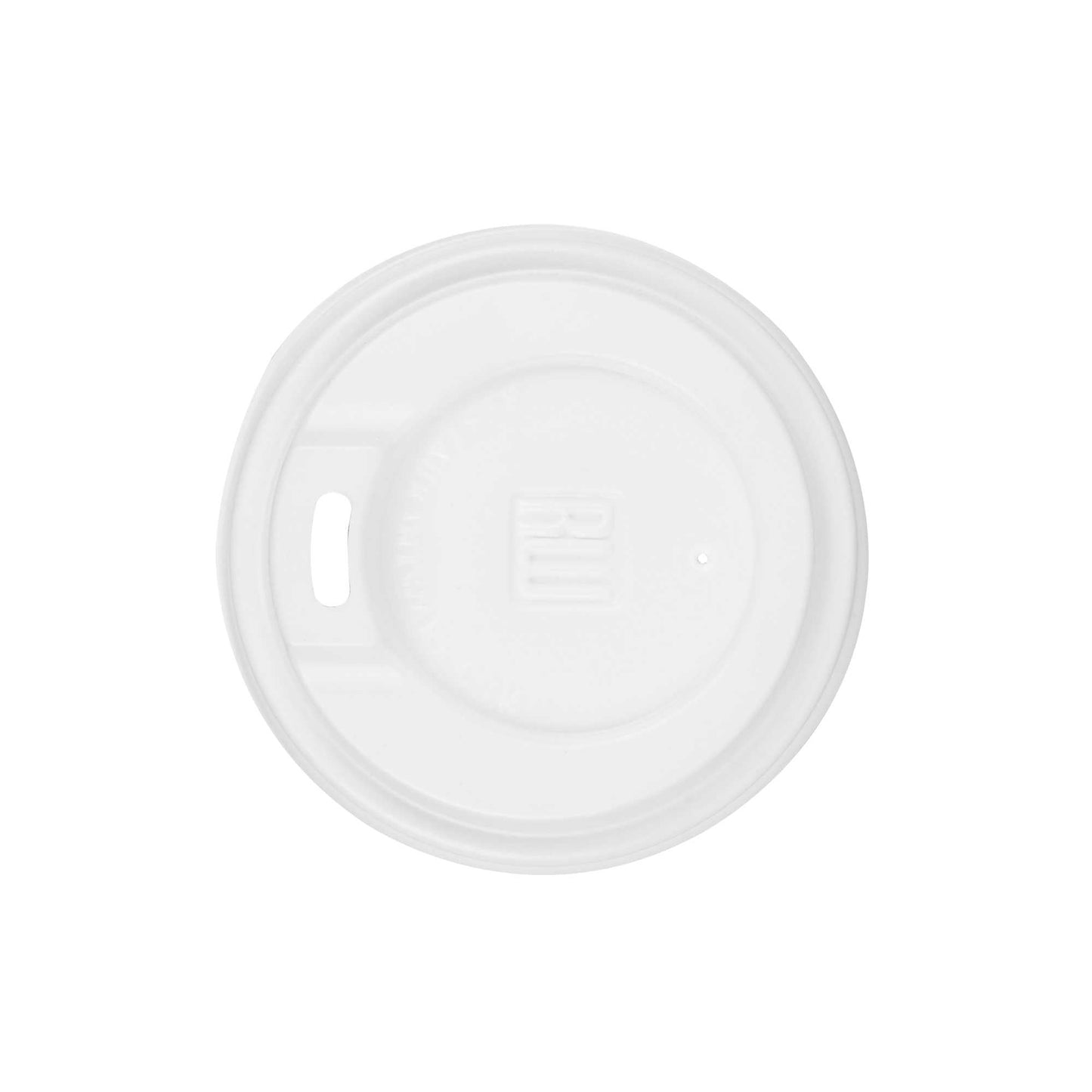 Restpresso White Plastic Coffee Cup Lid - Fits 4 oz - 2 1/2" x 2 1/2" x 1/2" - 25 count box