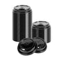 Restpresso Black Plastic Coffee Cup Lid - Elevated Spout, Fits 8, 12, 16 and 20 oz - 25 count box