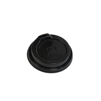 Restpresso Black Plastic Coffee Cup Lid - Elevated Spout, Fits 8, 12, 16 and 20 oz - 500 count box