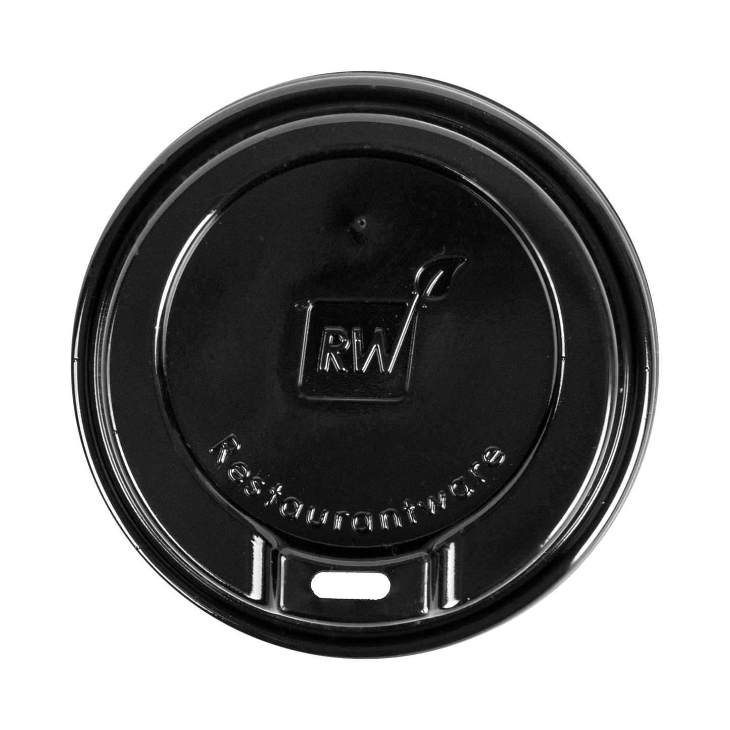 Restpresso Black Plastic Coffee Cup Lid - Elevated Spout, Fits 8, 12, 16 and 20 oz - 500 count box