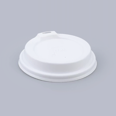 Restpresso White Plastic Coffee Cup Lid - Elevated Spout, Fits 8, 12, 16 and 20 oz - 25 count box