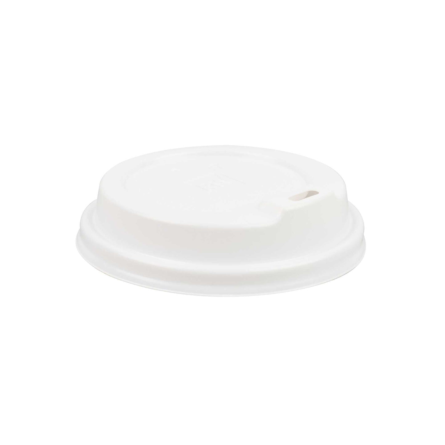 Restpresso White Plastic Coffee Cup Lid - Elevated Spout, Fits 8, 12, 16 and 20 oz - 25 count box