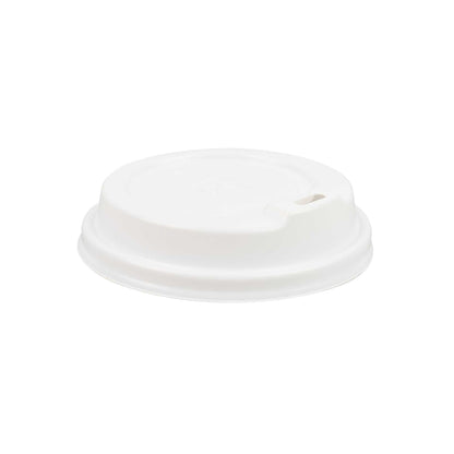 Restpresso White Plastic Coffee Cup Lid - Elevated Spout, Fits 8, 12, 16 and 20 oz - 500 count box