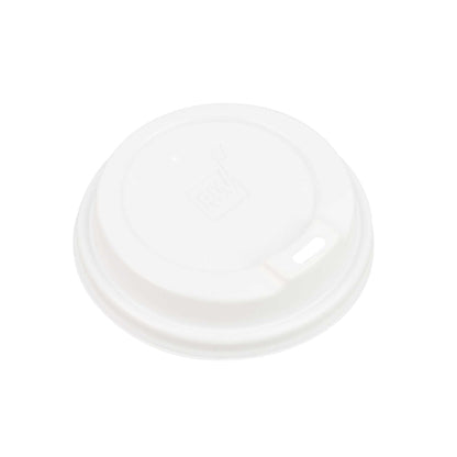 Restpresso White Plastic Coffee Cup Lid - Elevated Spout, Fits 8, 12, 16 and 20 oz - 500 count box