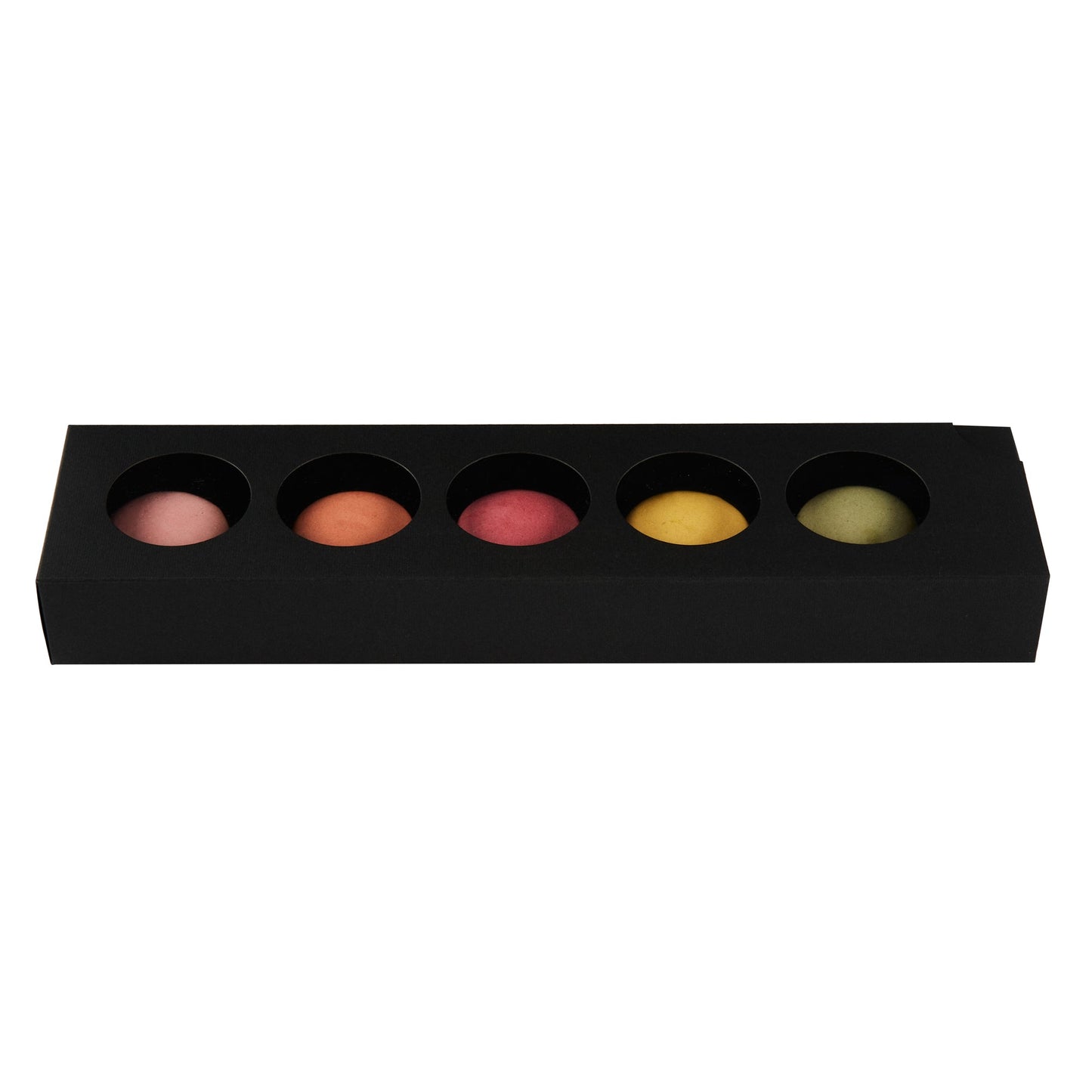 Valentino Rectangle Black Paper Macaron Box - Holds 5 Macarons - 12" x 3" x 1 1/2" - 100 count box