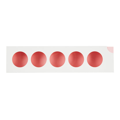 Valentino Rectangle White and Pink Paper Macaron Box - Holds 5 Macarons - 12" x 3" x 1 1/2" - 100 count box
