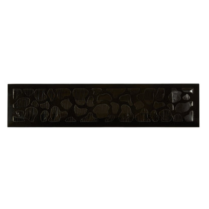 Sentiero Rectangle Black Paper Macaron Box - Holds 5 Macarons - 10" x 2 1/4" x 1 1/2" - 100 count box