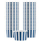Coppetta 3 oz Round Blue and White Stripe Paper To Go Cup - 3" x 3" x 1 3/4" - 200 count box