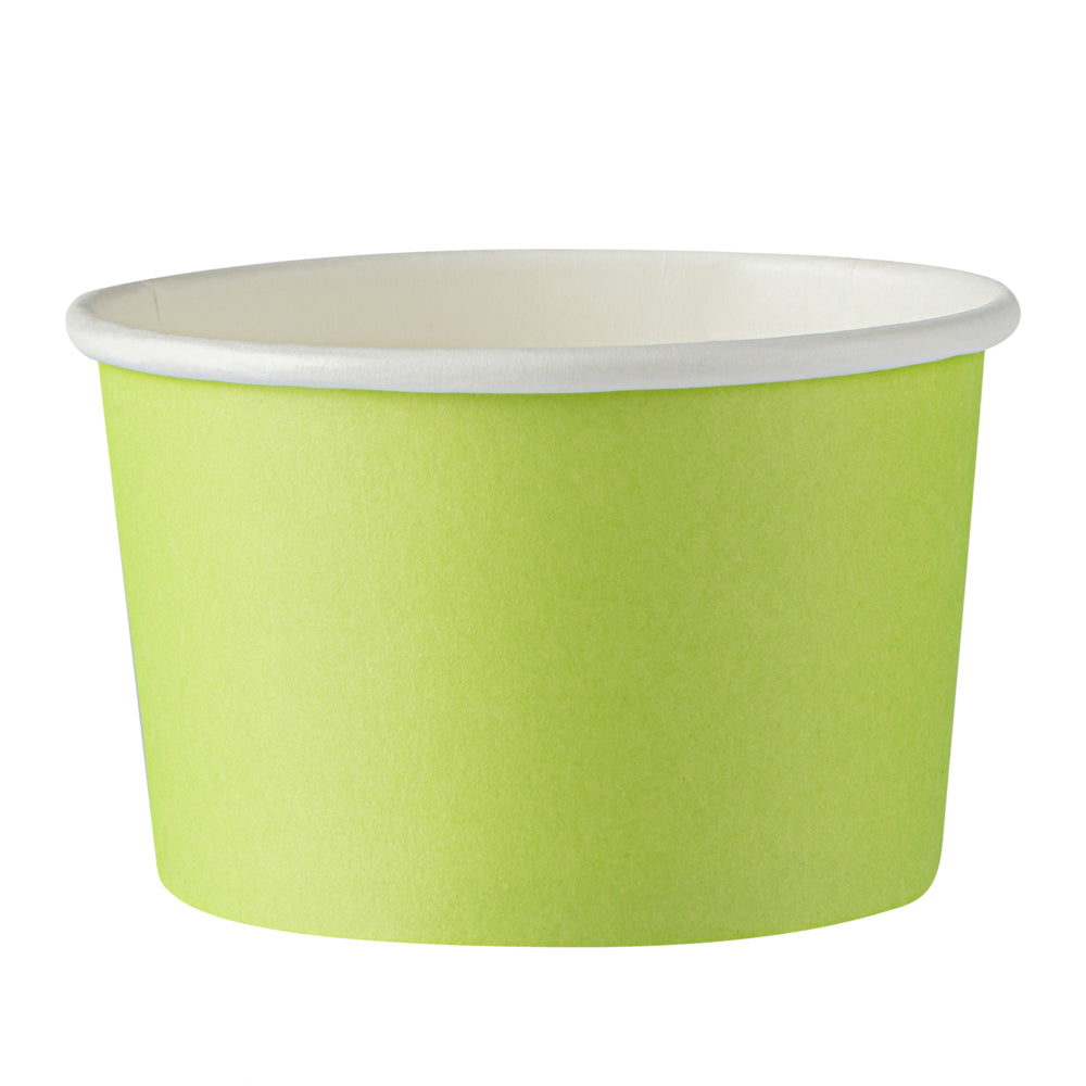 Coppetta 3 oz Round Eco Green Paper To Go Cup - 3" x 3" x 1 3/4" - 50 count box