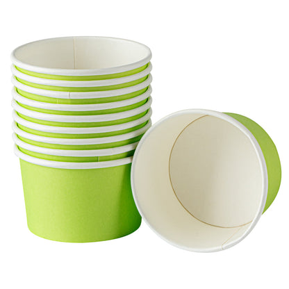 Coppetta 3 oz Round Eco Green Paper To Go Cup - 3" x 3" x 1 3/4" - 200 count box