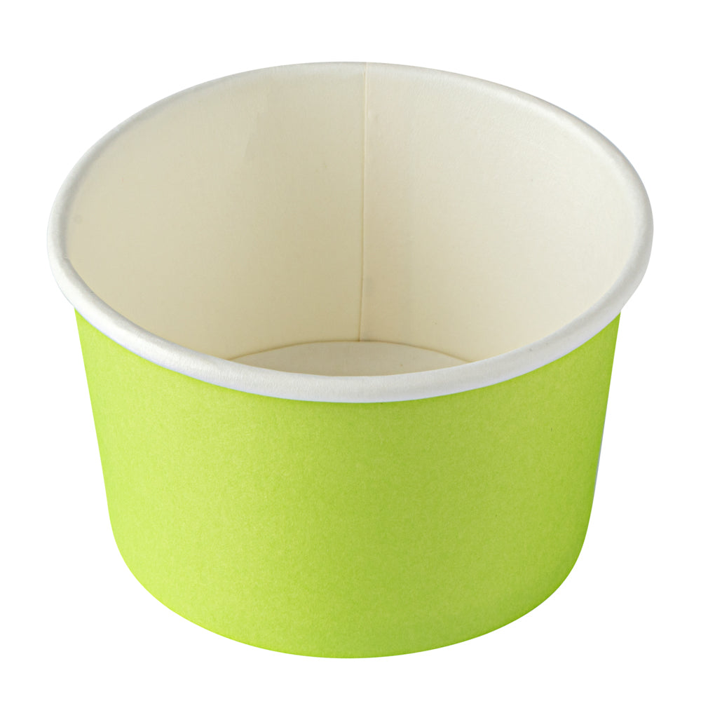 Coppetta 3 oz Round Eco Green Paper To Go Cup - 3" x 3" x 1 3/4" - 200 count box
