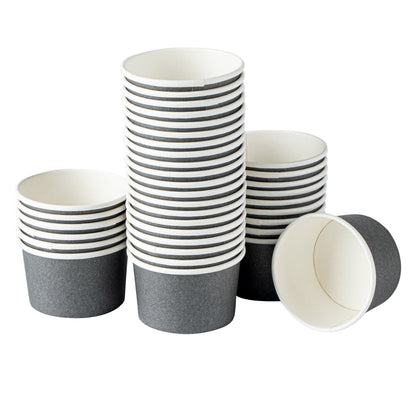 Coppetta 3 oz Round Gray Paper To Go Cup - 3" x 3" x 1 3/4" - 50 count box