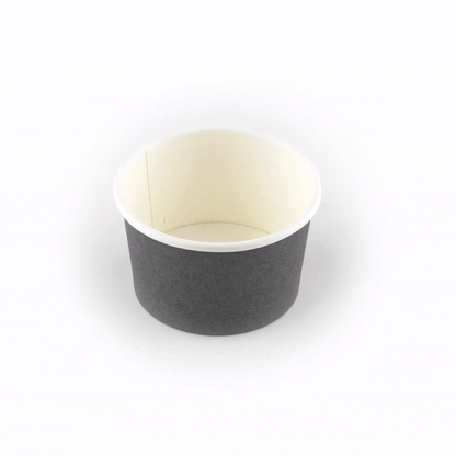 Coppetta 3 oz Round Gray Paper To Go Cup - 3" x 3" x 1 3/4" - 50 count box