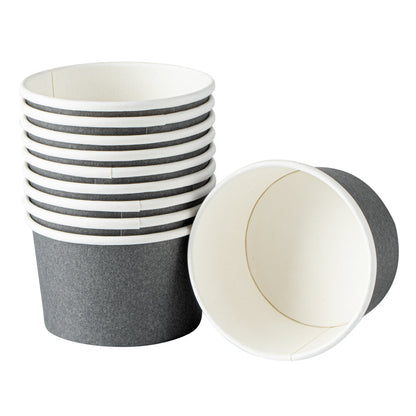 Coppetta 3 oz Round Gray Paper To Go Cup - 3" x 3" x 1 3/4" - 200 count box