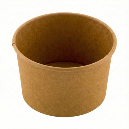Coppetta 3 oz Round Kraft Paper To Go Cup - 3" x 3" x 1 3/4" - 50 count box