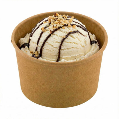 Coppetta 3 oz Round Kraft Paper To Go Cup - 3" x 3" x 1 3/4" - 50 count box
