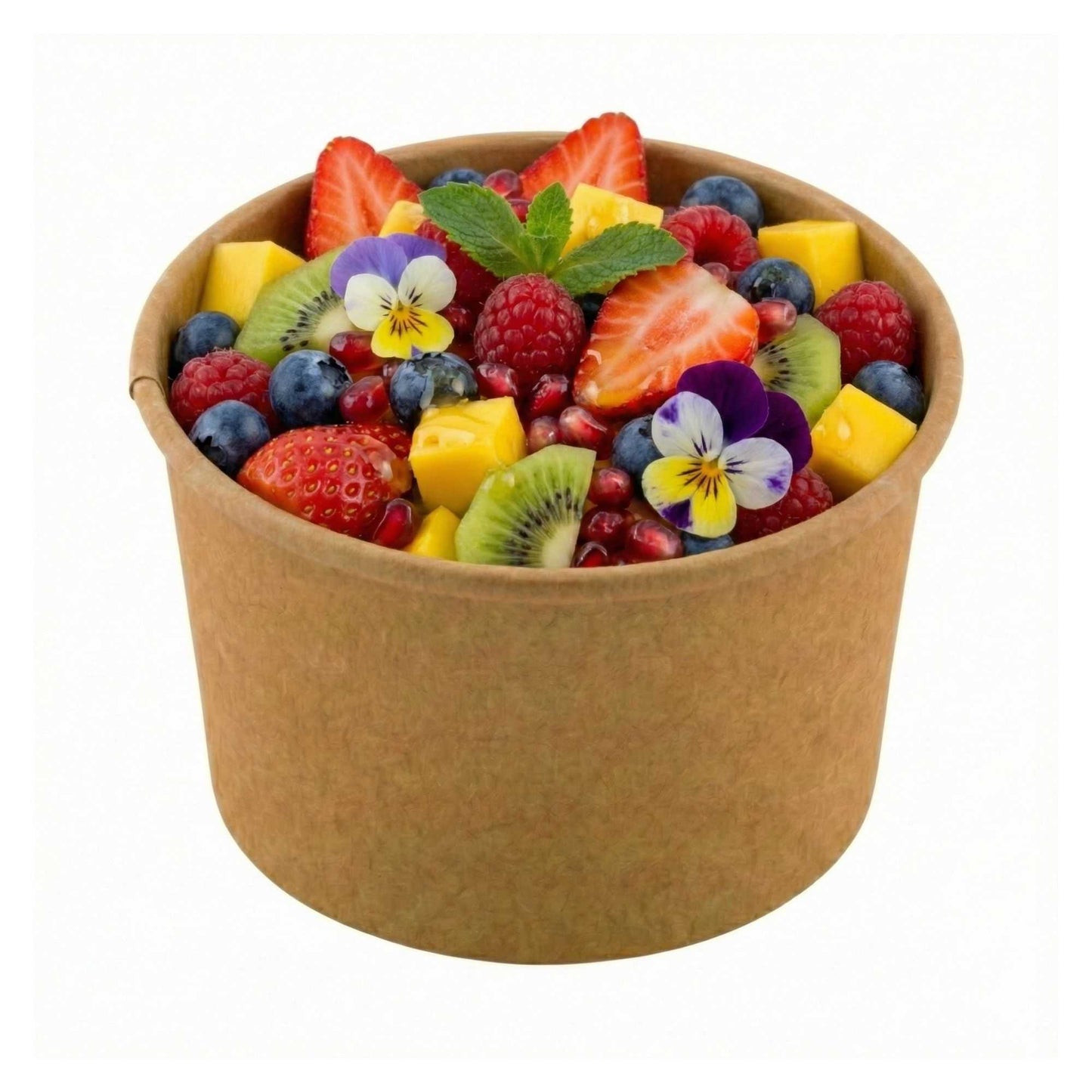 Coppetta 3 oz Round Kraft Paper To Go Cup - 3" x 3" x 1 3/4" - 200 count box