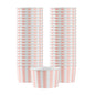Coppetta 3 oz Round Pink and White Stripe Paper To Go Cup - 3" x 3" x 1 3/4" - 50 count box