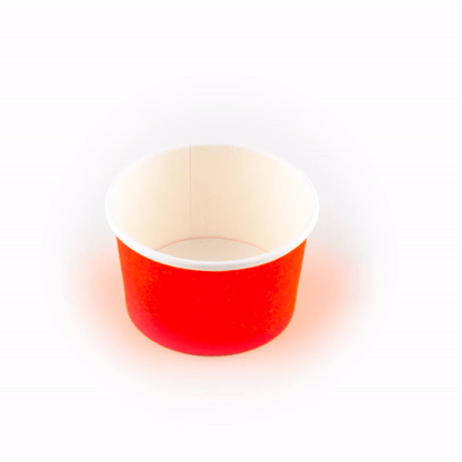 Coppetta 3 oz Round Red Paper To Go Cup - 3" x 3" x 1 3/4" - 50 count box