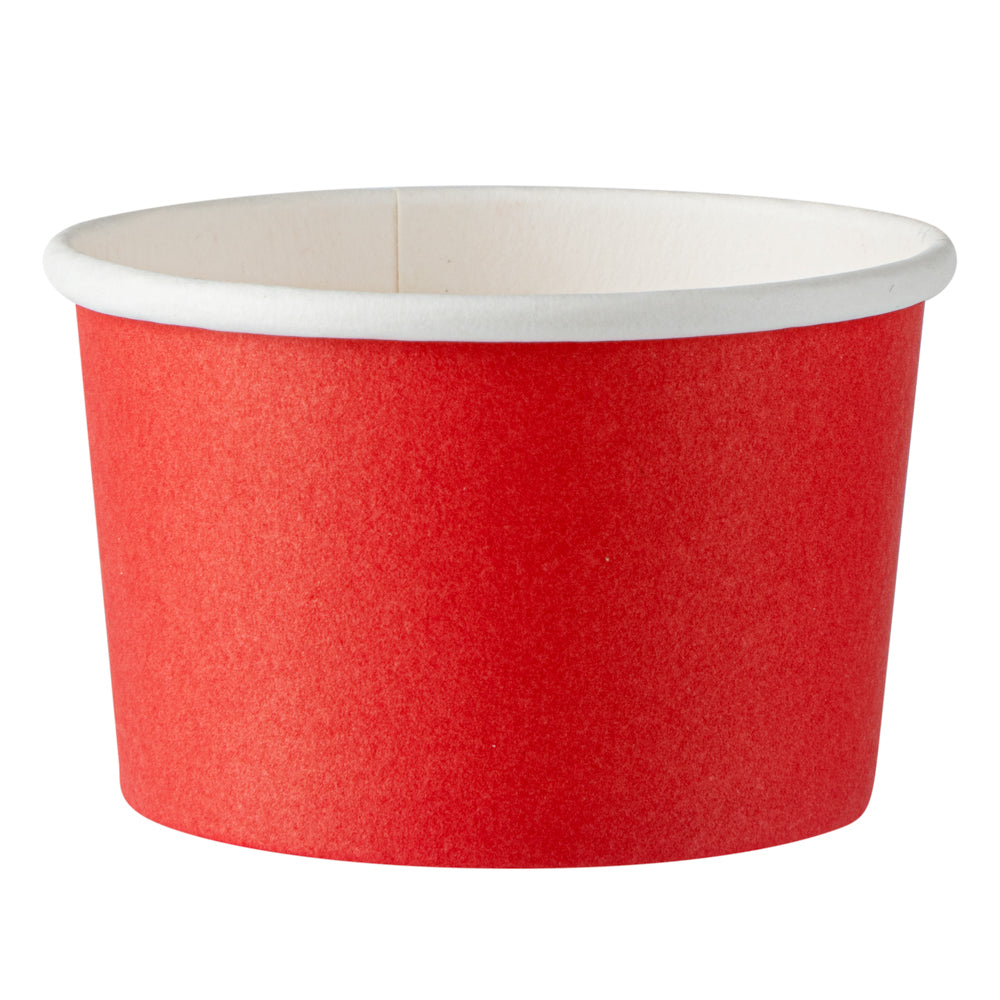 Coppetta 3 oz Round Red Paper To Go Cup - 3" x 3" x 1 3/4" - 50 count box