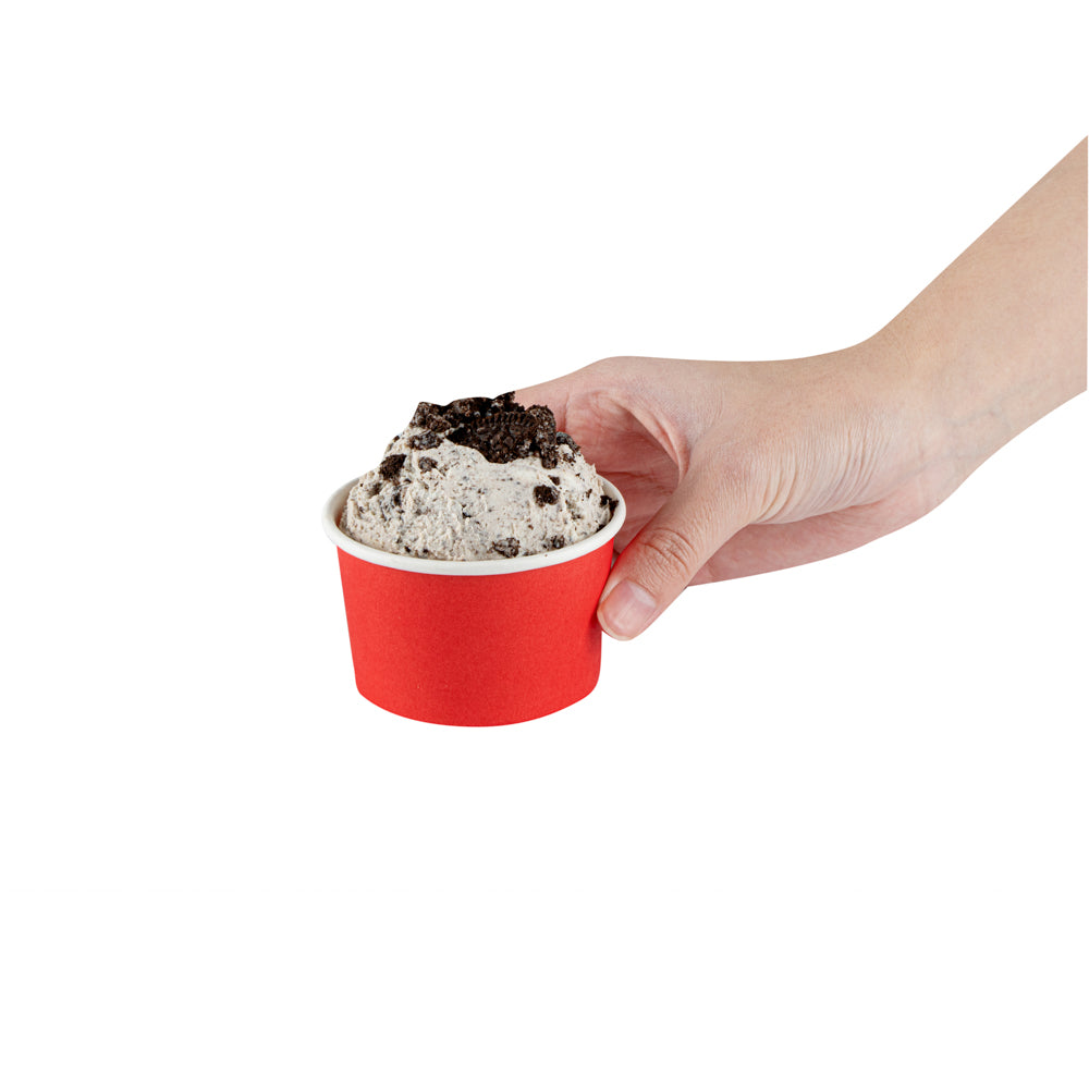 Coppetta 3 oz Round Red Paper To Go Cup - 3" x 3" x 1 3/4" - 200 count box