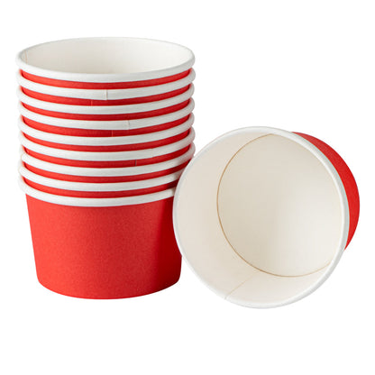 Coppetta 3 oz Round Red Paper To Go Cup - 3" x 3" x 1 3/4" - 200 count box