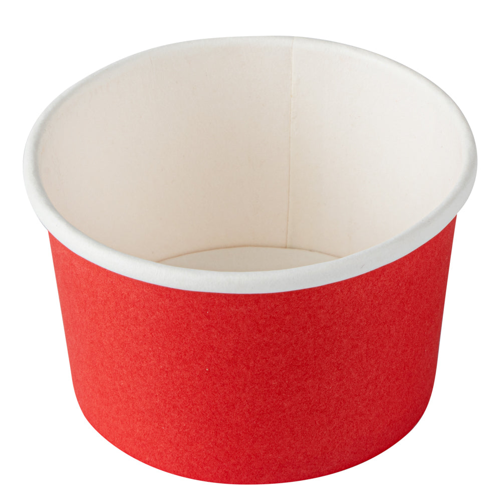 Coppetta 3 oz Round Red Paper To Go Cup - 3" x 3" x 1 3/4" - 200 count box