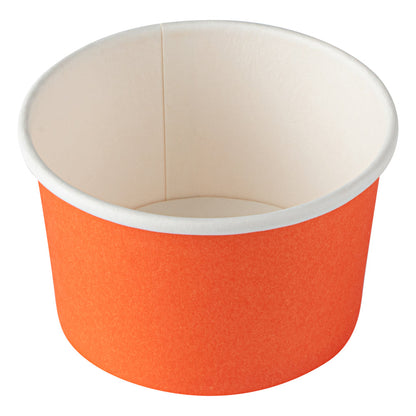 Coppetta 3 oz Round Tangerine Orange Paper To Go Cup - 3" x 3" x 1 3/4" - 200 count box
