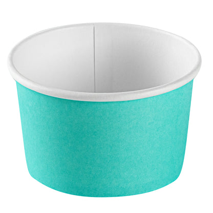 Coppetta 3 oz Round Turquoise Paper To Go Cup - 3" x 3" x 1 3/4" - 50 count box