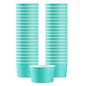 Coppetta 3 oz Round Turquoise Paper To Go Cup - 3" x 3" x 1 3/4" - 50 count box