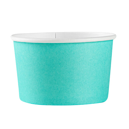 Coppetta 3 oz Round Turquoise Paper To Go Cup - 3" x 3" x 1 3/4" - 50 count box