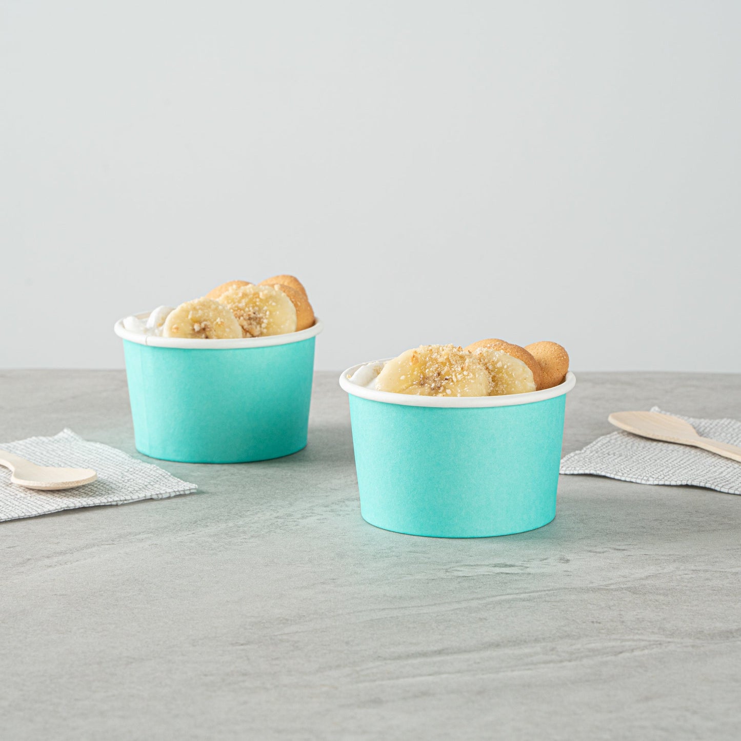 Coppetta 3 oz Round Turquoise Paper To Go Cup - 3" x 3" x 1 3/4" - 200 count box