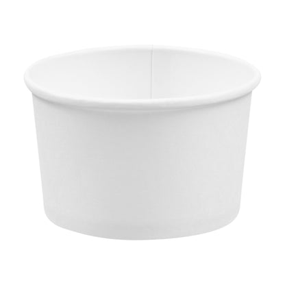 Coppetta 3 oz Round White Paper To Go Cup - 3" x 3" x 1 3/4" - 50 count box