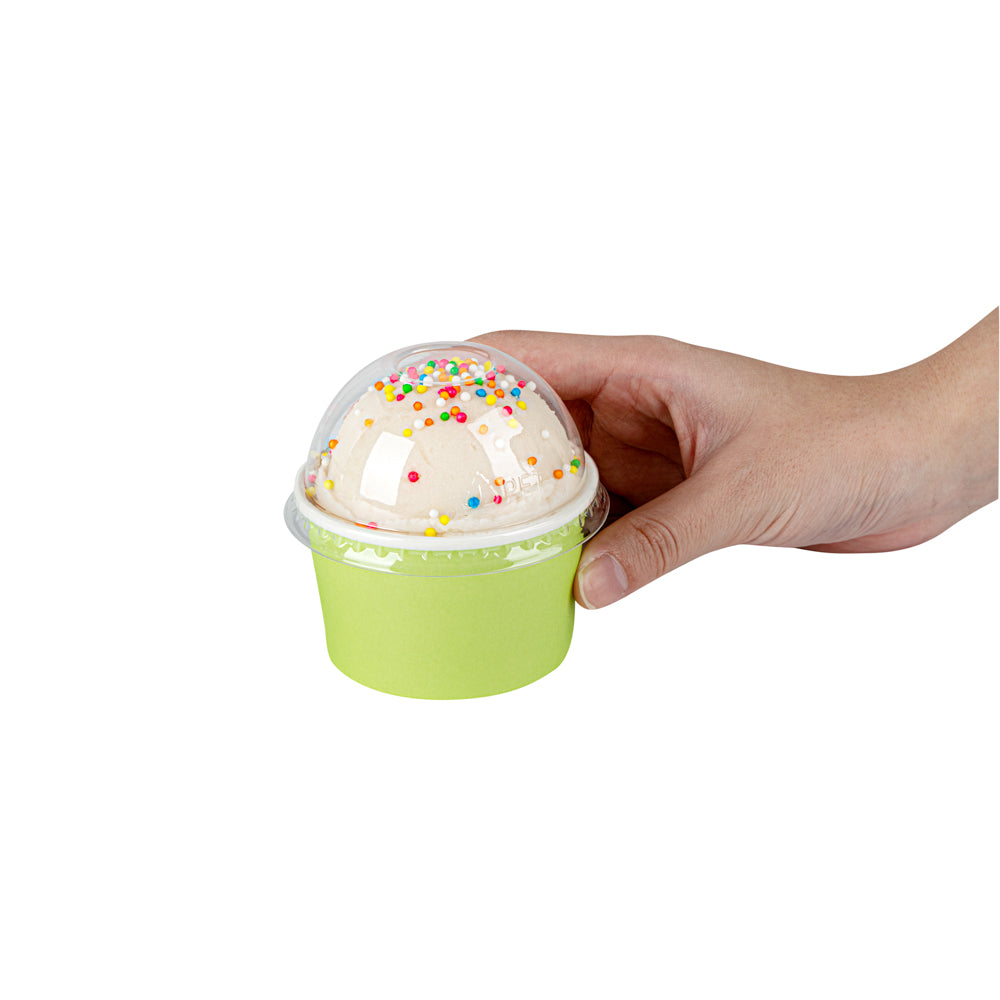 Coppetta Round Clear Plastic To Go Cup Dome Lid - Fits 3 oz - 50 count box